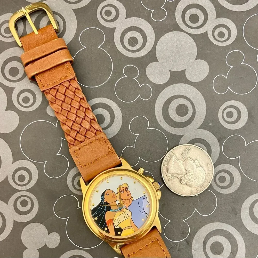 Vintage Disney Pocahontas Musical Swiss Quartz Watch Plays “Colors of the Wind” - Picture 13 of 16